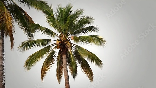 Fototapeta palm tree on blue sky