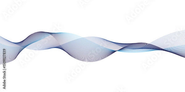 Fototapeta Abstract modern colorful wavy stylized blend liens gradient background. Blending gradient colors. Digital frequency track equalizer. Colorful shiny and smooth blend lines background. 