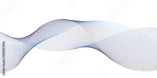 Fototapeta Abstract modern colorful wavy stylized blend liens gradient background. Blending gradient colors. Digital frequency track equalizer. Colorful shiny and smooth blend lines background. 