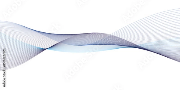 Obraz Abstract modern colorful wavy stylized blend liens on white background. Blending gradient colors. Digital frequency track equalizer. 