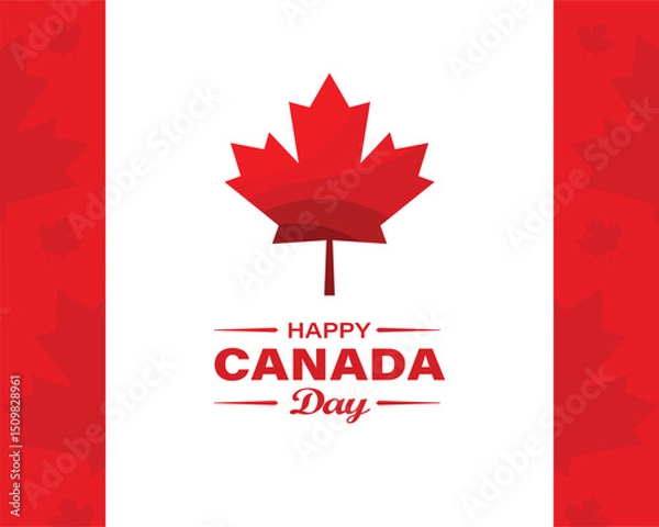 Fototapeta Happy Canada Day. 1st July. National Day of Canada  Banner and Greeting Design