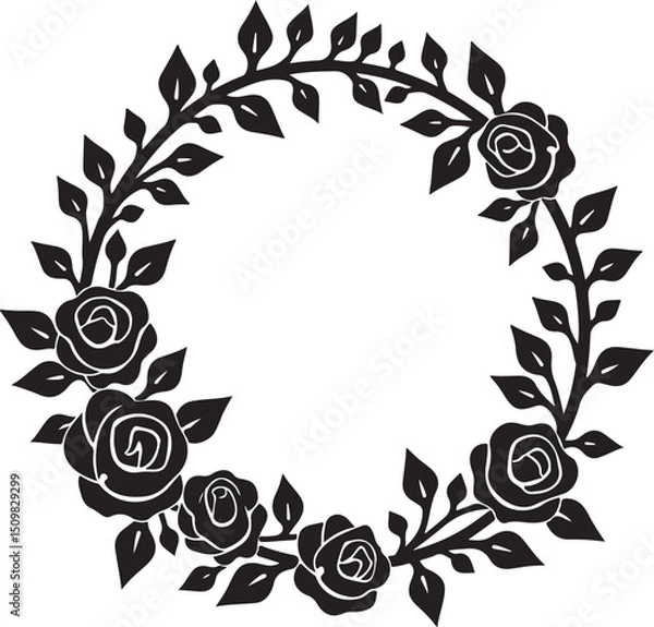Fototapeta Elegant Floral Wreath Bundle
