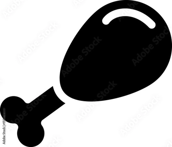 Fototapeta Rounded Filled Drumstick Icon