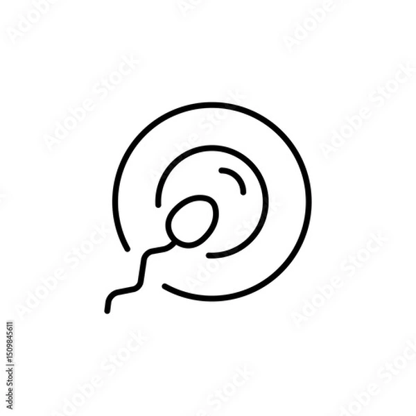Obraz Fertilization icon in line style. For your design, logo. Vector illustration.
