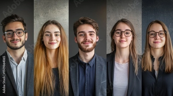 Obraz Azubi - Start of Apprenticeship. Trainee Beginning Training for New Occupation