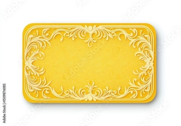 Fototapeta Gold ornate rectangular frame