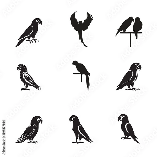 Obraz Group parrot vector design