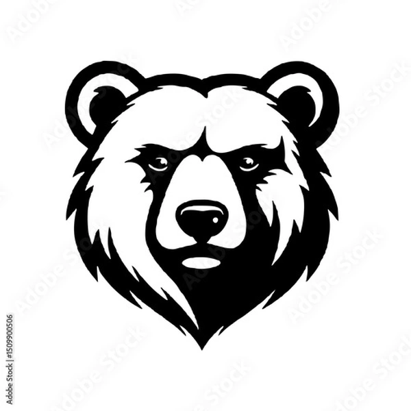 Obraz bear head vector