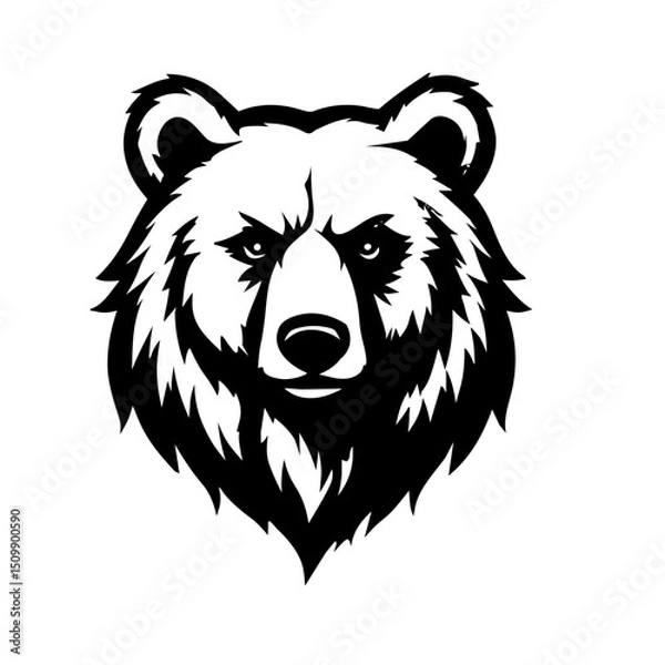 Obraz bear head vector