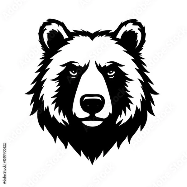Obraz bear head vector