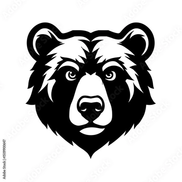 Obraz bear head vector