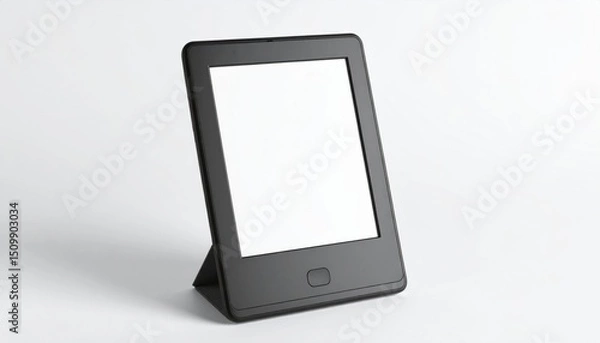 Fototapeta Black E-reader Display Mockup On Gray Background