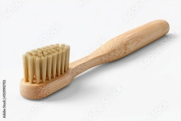 Obraz Bamboo Toothbrush: Natural Bristles, Minimalist Design, Eco-Friendly