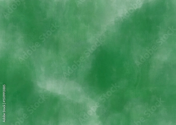 Fototapeta Abstract dark green grunge background with smoky clouds and a stormy sky texture