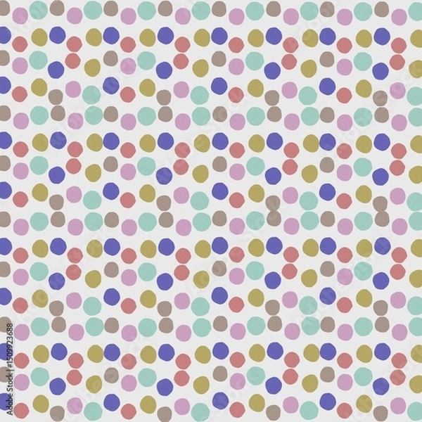 Fototapeta seamless colors pattern with circles