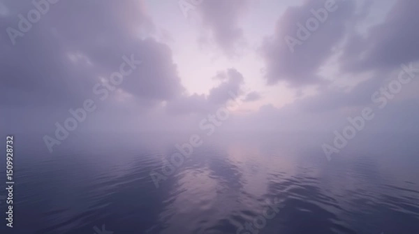 Obraz Serene Twilight Ocean Calm Waters Under a Cloudy Sky