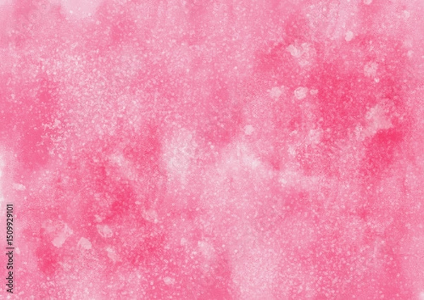 Fototapeta Vintage pink watercolor texture with abstract bubbles pattern