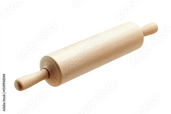 Obraz Wooden Rolling Pin for Baking Dough Pastry Kitchen Tool