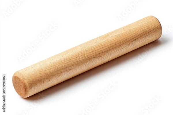 Obraz Natural Wooden Rolling Pin for Baking Pastry Dough Kitchen Tool