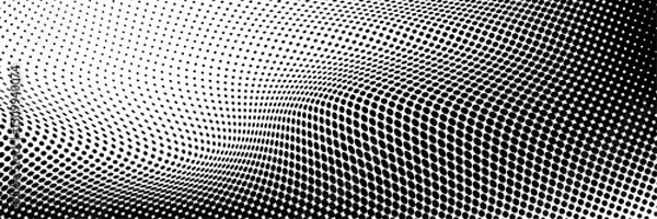 Fototapeta Background with monochrome dotted texture. Polka dot pattern template. vector ilustration