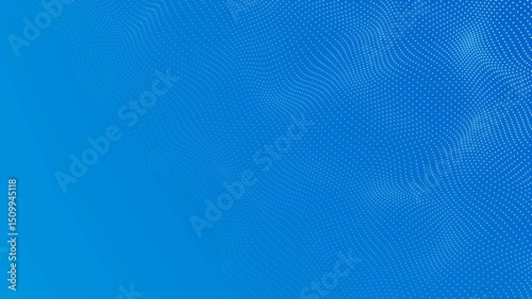 Obraz Big data stream. Digital wave with many points. Technology or science banner. 3D rendering.