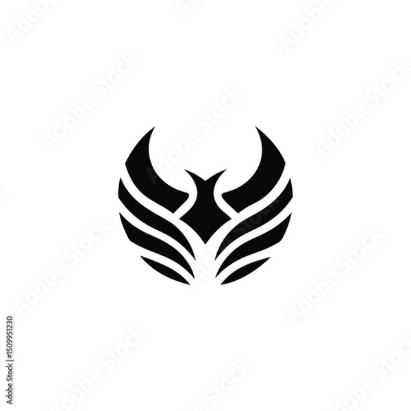 Fototapeta Mid-century Modern Eagle Icons Flying eagle symbol
Abstract eagle or hawk head isolated on white background. Template for design mascot, label, badge, emblem or other branding. Vector illustration.