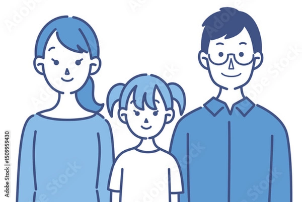 Fototapeta 家族のイラスト