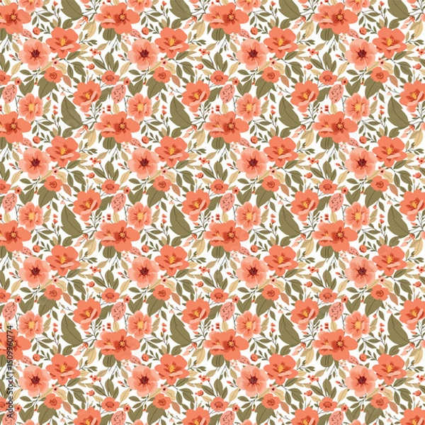 Fototapeta Pattern of  seamless flowers. Abstract origami flowers background. style for banners, wallpaper, posters, websites, online shopping.Vector illustration design.