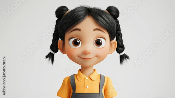 Obraz child's expression on a plain white background