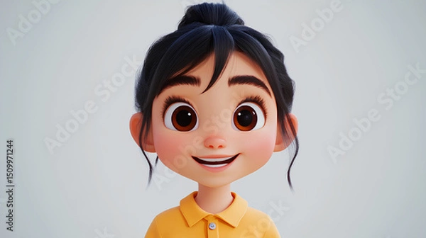 Obraz child's expression on a plain white background