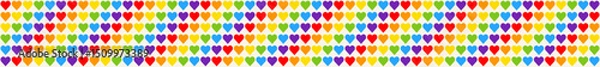 Obraz Rainbow Heart Mosaic, diagonal border,seamless vector pattern