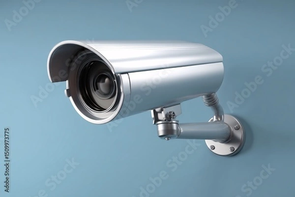 Fototapeta 3D Smart Security Surveillance System, Reliable and Intelligent Safety Monitoring,