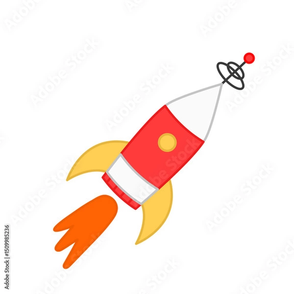 Fototapeta rocket in outer space element