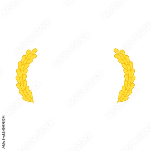 Fototapeta gold shiny floral laurel wreath element