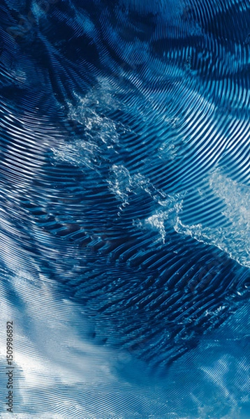 Fototapeta Abstract textured blue background with flowing lines creating a dynamic and refreshing impression design