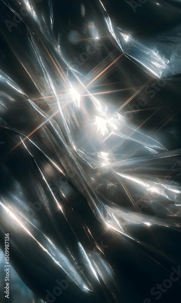 Obraz Abstract shimmering metallic texture with highlights creating a futuristic and dynamic atmosphere for art design