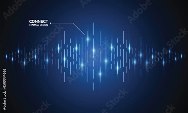 Fototapeta Abstract technology background with Big data. Internet connection, abstract sense of science and technology analytics concept graphic design. Vector illustration
