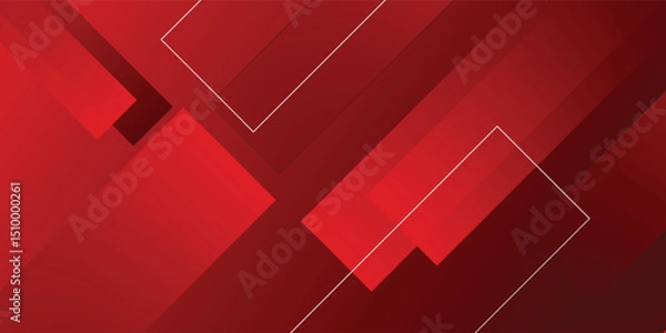 Fototapeta Abstract red geometric shapes background. Modern Background Vector illustration