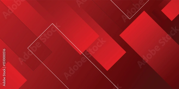 Fototapeta Abstract red geometric shapes background. Modern Background Vector illustration