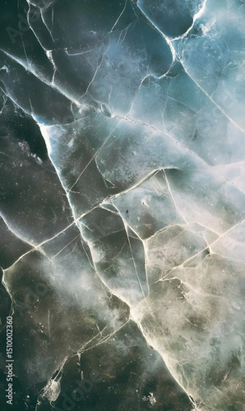 Obraz Abstract ice surface reveals intricate patterns creating a captivating visual experience nature meets artistry