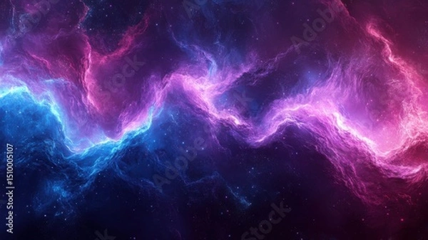 Obraz Galactic nebula exploration outer space digital art cosmic environment abstract view interstellar concept