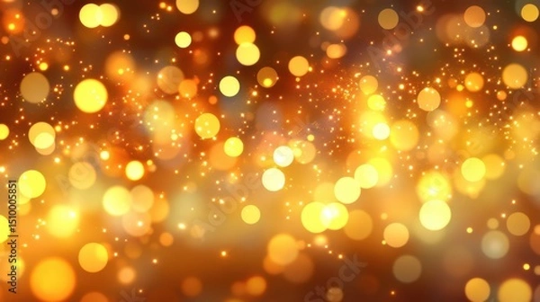 Obraz Golden bokeh lights create magical atmosphere abstract background studio environment warm viewpoint
