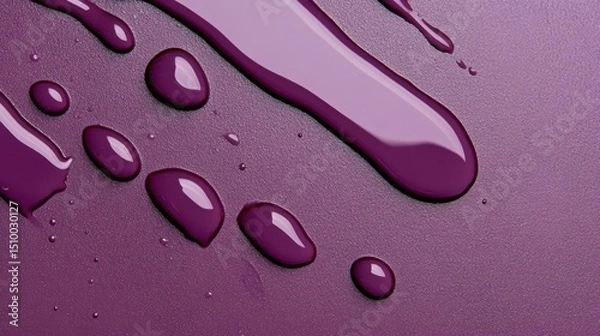 Fototapeta Smooth Liquid Swirls: Artistic swirls of a rich, saturated purple liquid create a captivating abstract display of movement and fluidity, evoking a sense of modern elegance.