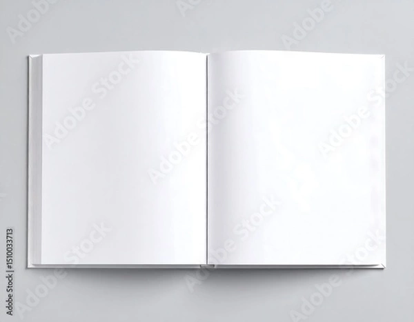 Fototapeta Open book, blank pages (1)