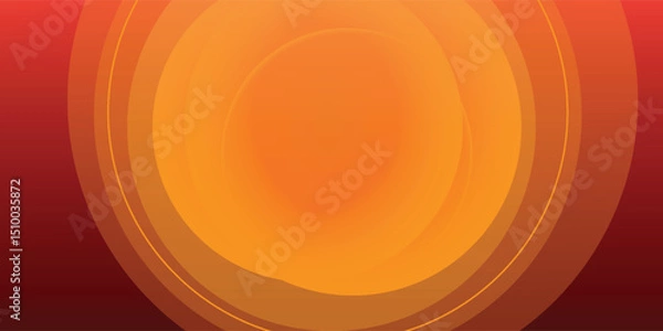 Fototapeta Abstract orange circle on dark red background. modern background Vector illustration