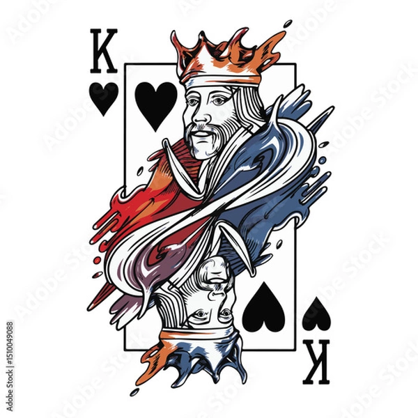 Fototapeta Knight warrior art illustration with sword and shield