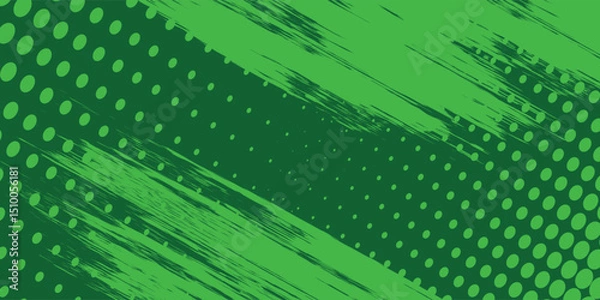 Fototapeta Dots halftone yellow green color pattern gradient texture background. Vector illustration