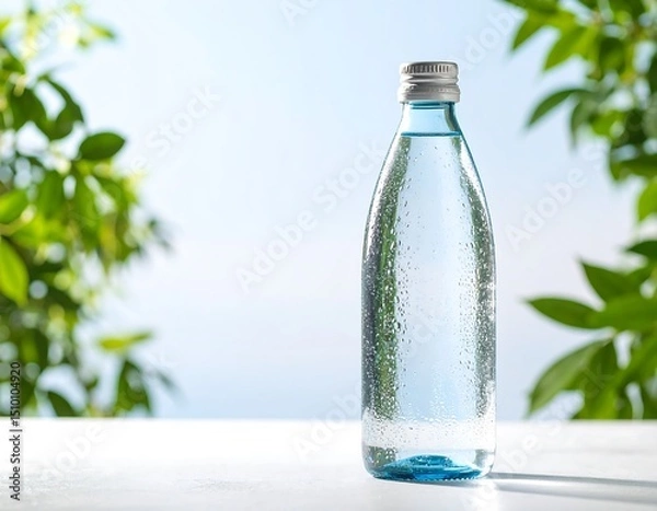 Obraz Clear water bottle on a table
