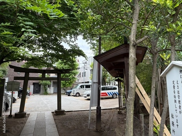 Fototapeta 七渡神社の境内