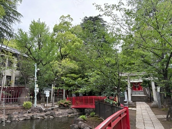 Fototapeta 七渡神社の境内